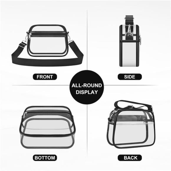 Clear Bag for Stadium Events Clear Handbags Purses for Sports Fans - Picture 6 of 7
